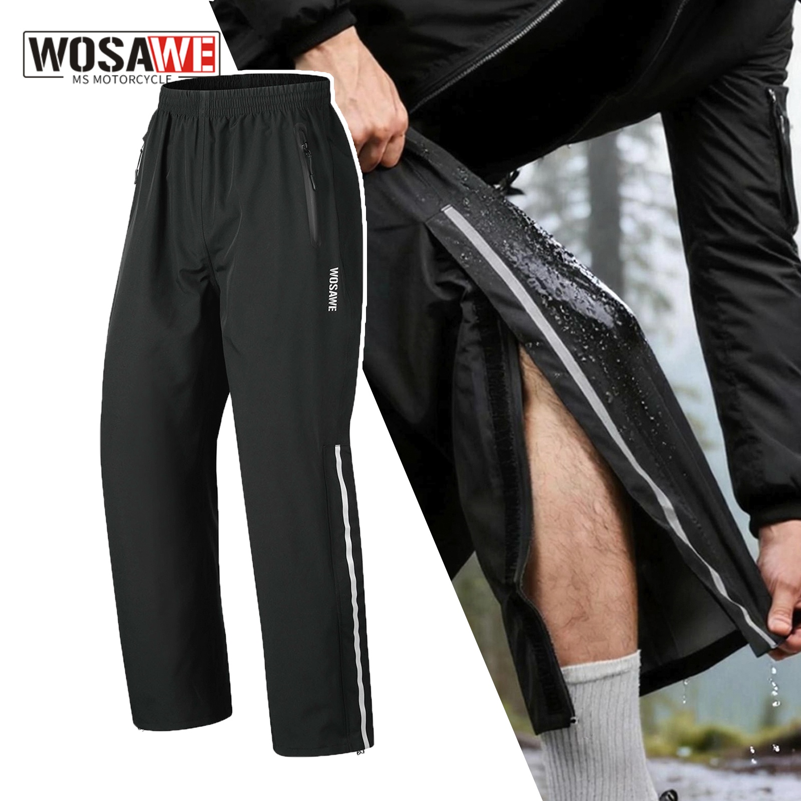 Fishing Pants Waterproof - Celana Hujan WOSAWE Tahan Angin Pria