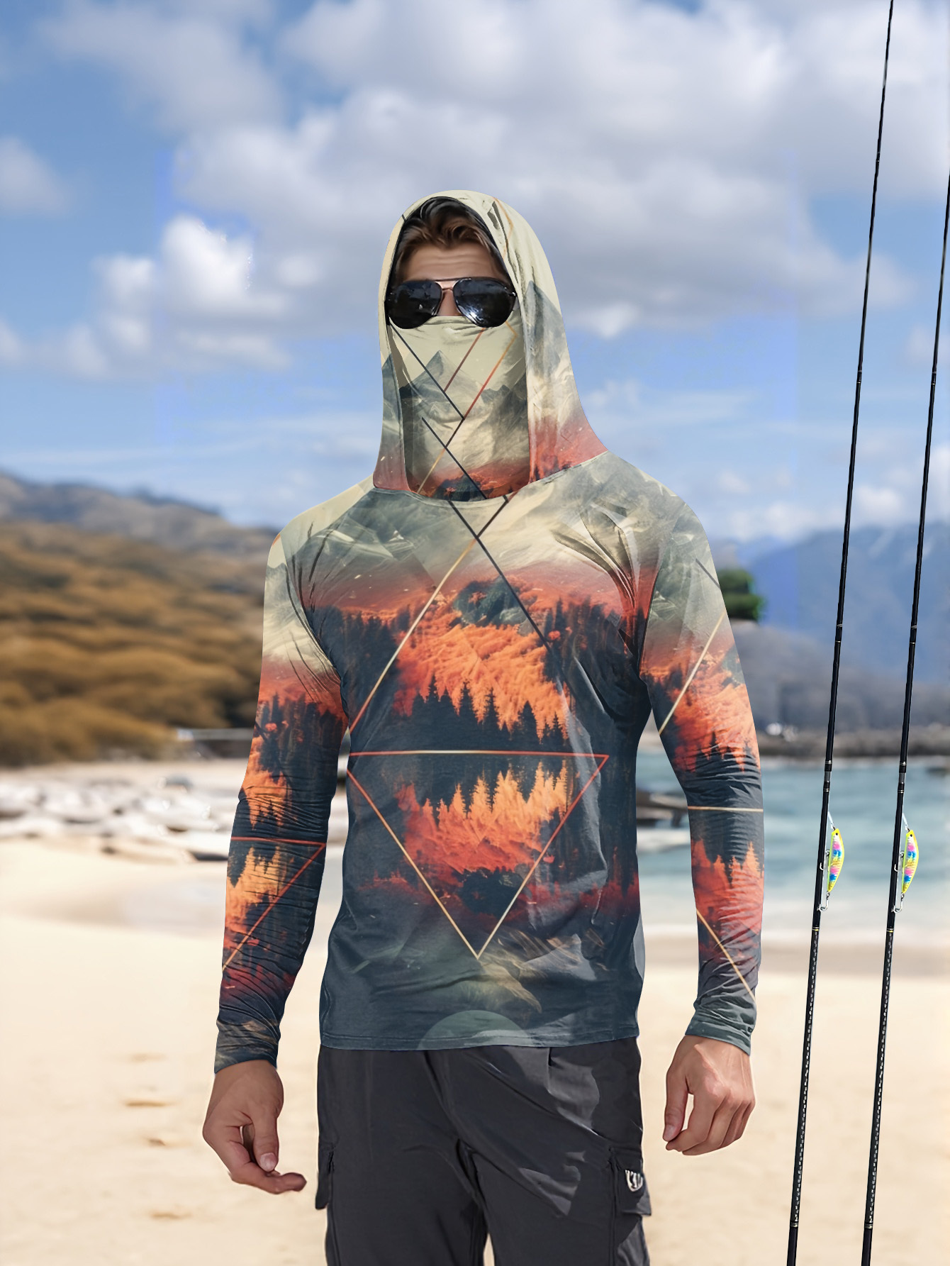 Hoodie Pancing Pria untuk Akti - Fishing Hoodie ulasan dan harga