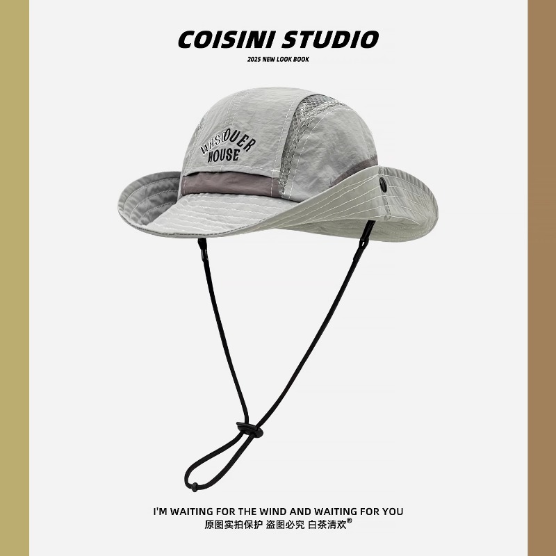 Topi Ember Kasual Cetak Huruf  - Fishing Hat ulasan dan harga